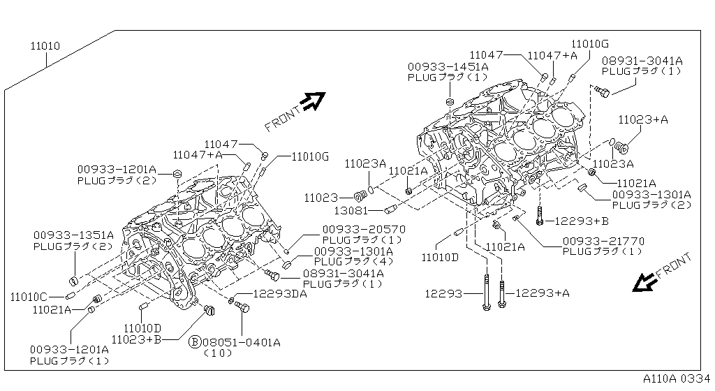 Bloque de cilindros y cárter de aceite