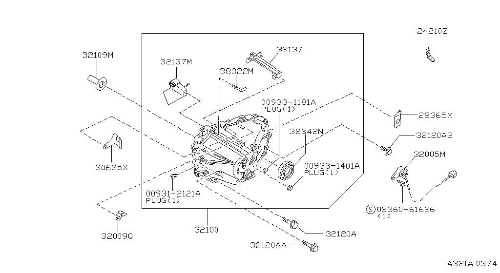 Transmission Case & Clutch Release