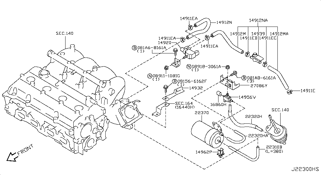 Engine Control Vacuum Piping