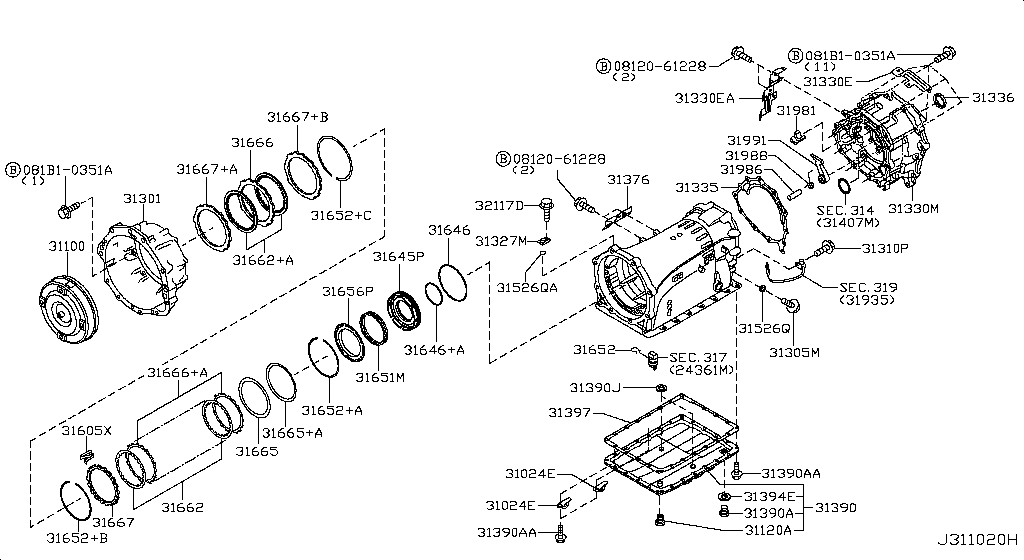Torque Converter, Housing & Case