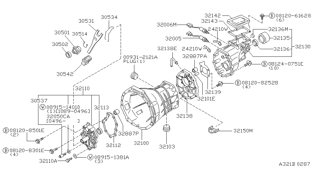 Transmission Case & Clutch Release