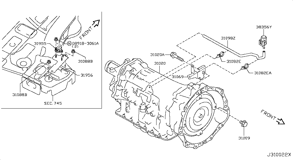 Transmisión, transeje y montaje
