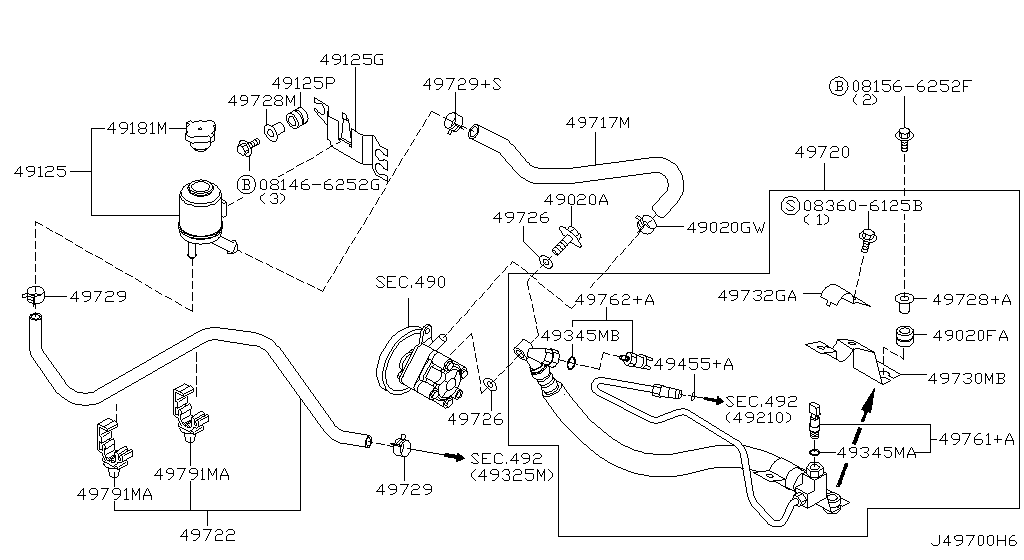 Tubería de dirección asistida