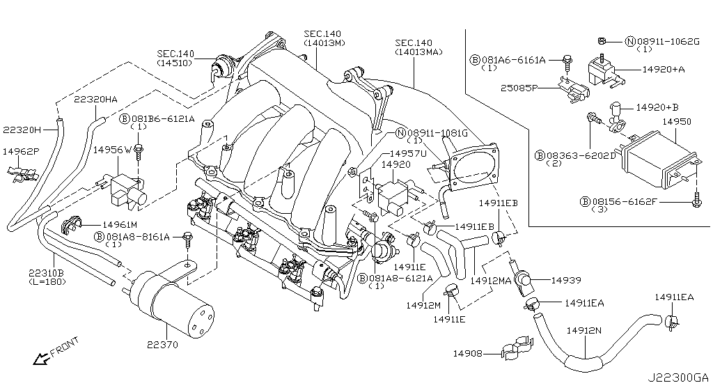 Engine Control Vacuum Piping