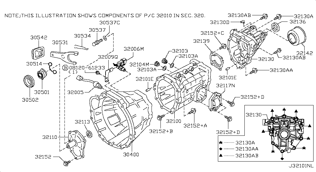 Transmission Case & Clutch Release