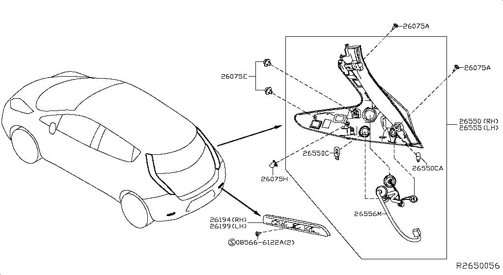 Lámpara combinada trasera