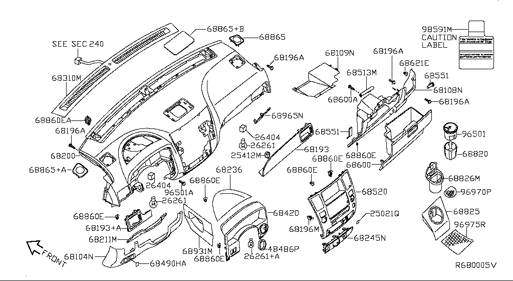 Instrument Panel, Pad & Cluster Lid