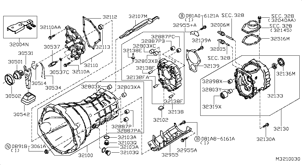 Caja de transmisión y liberación del embrague