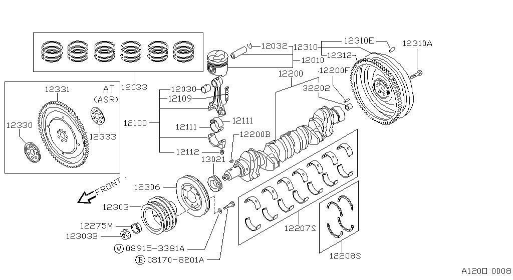Piston, Crankshaft & Flywheel
