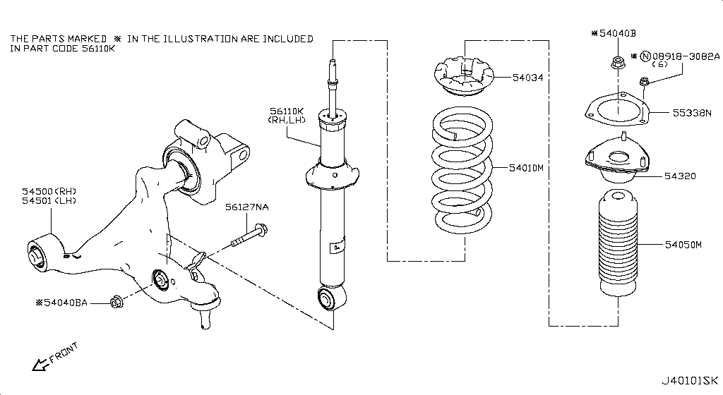 E6110-4gd0b Absorber-shock Nissan 