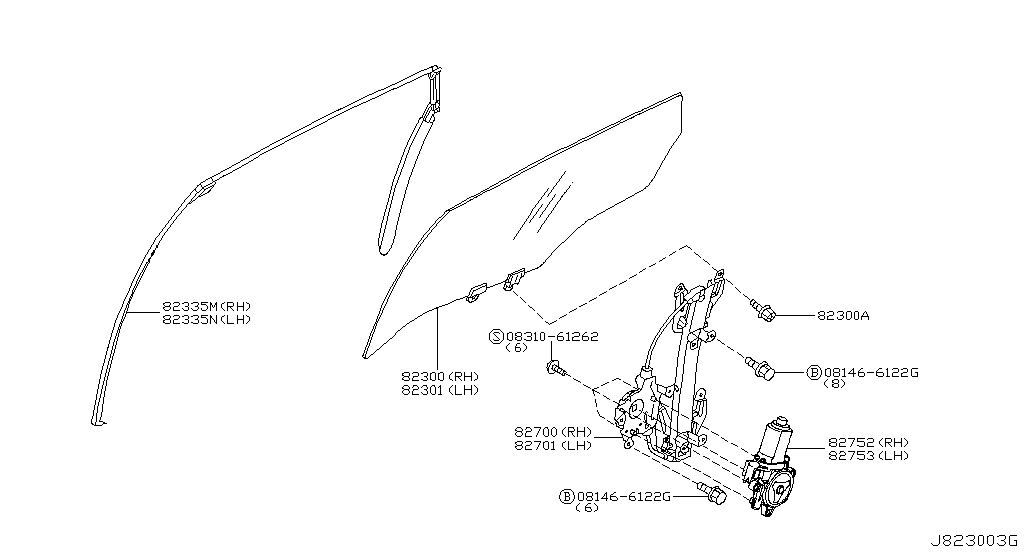 Rear Door Window & Regulator