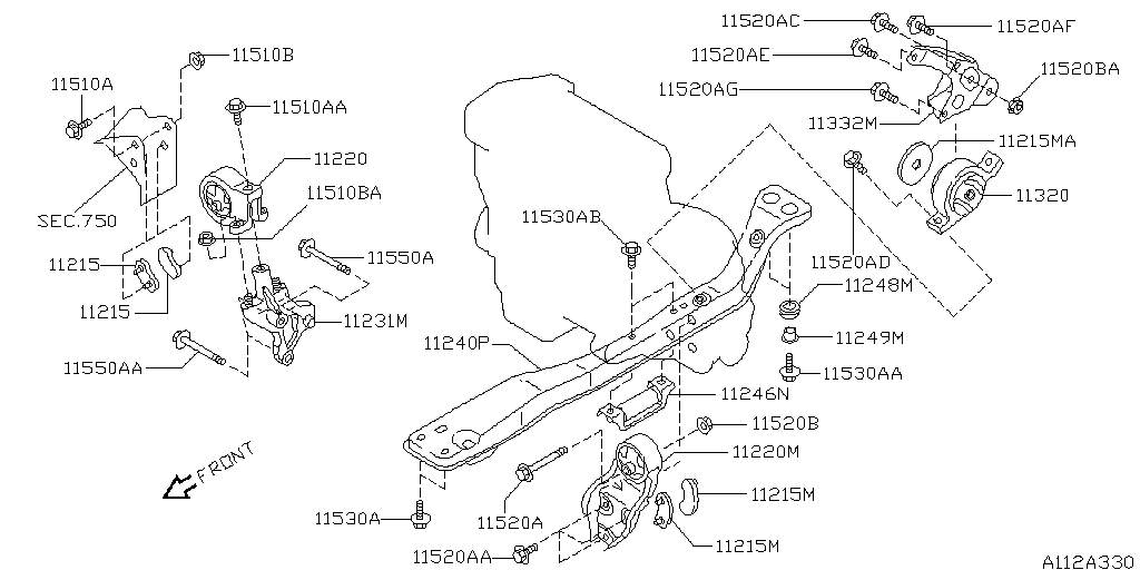 Montaje del motor y la transmisión