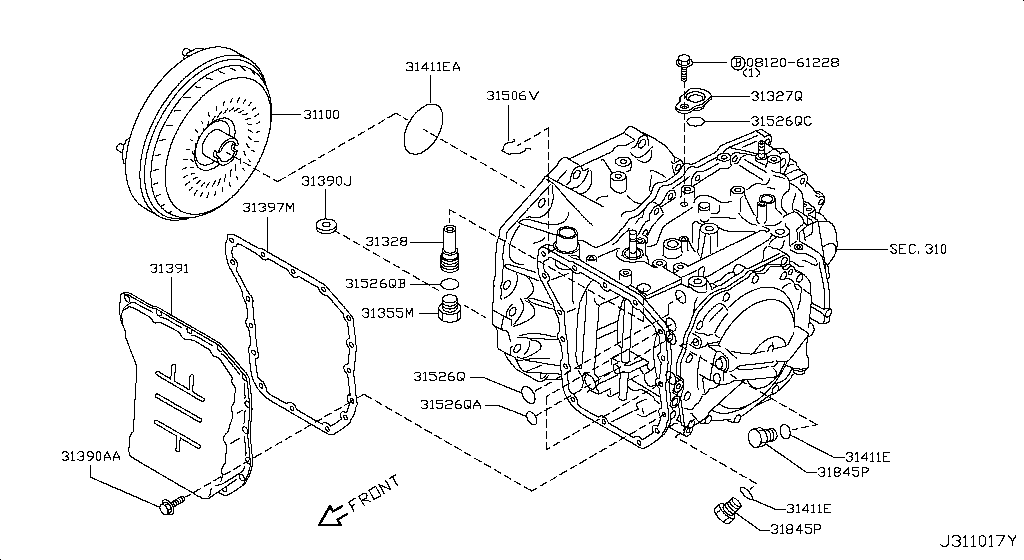 Convertidor de par, carcasa y carcasa