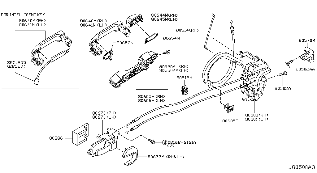 Front Door Lock Handle