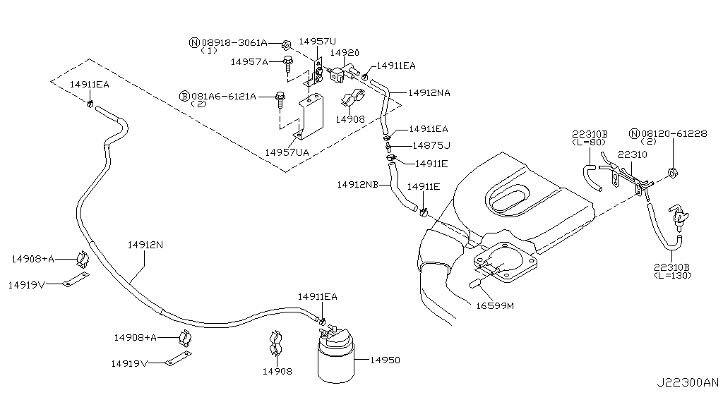 Engine Control Vacuum Piping
