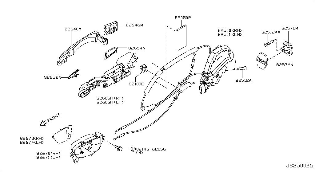Rear Door Lock & Handle