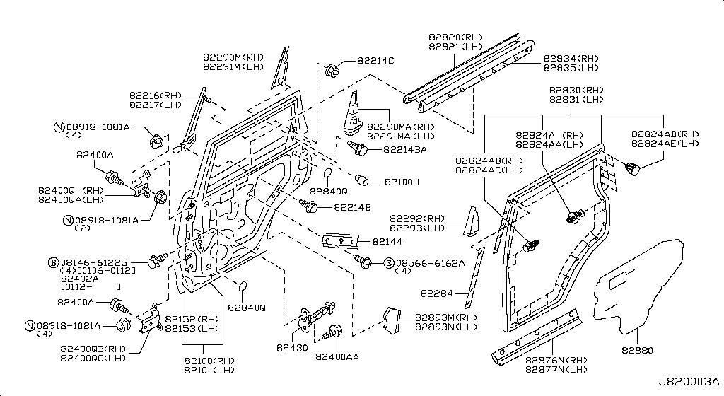 Rear Door Panel & Fitting