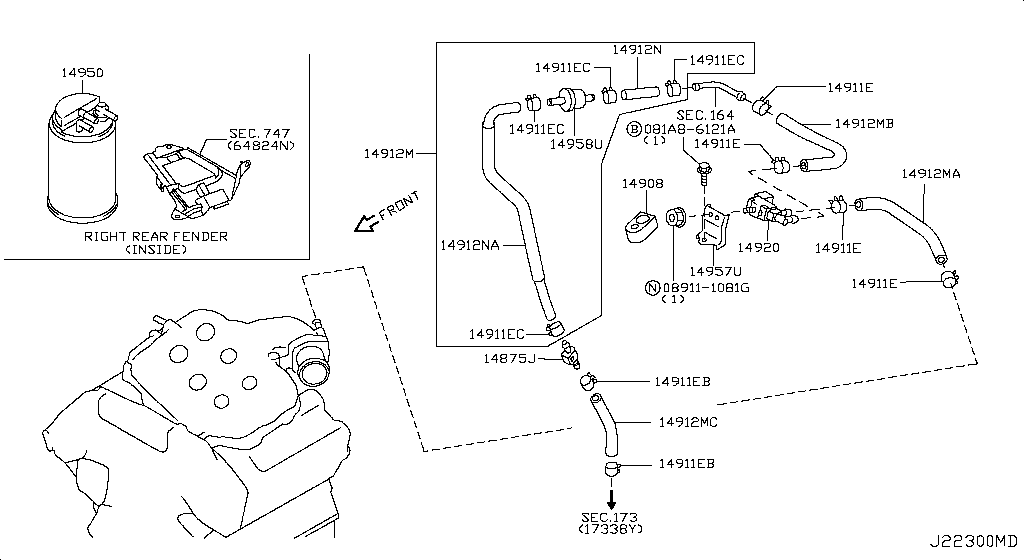 Engine Control Vacuum Piping