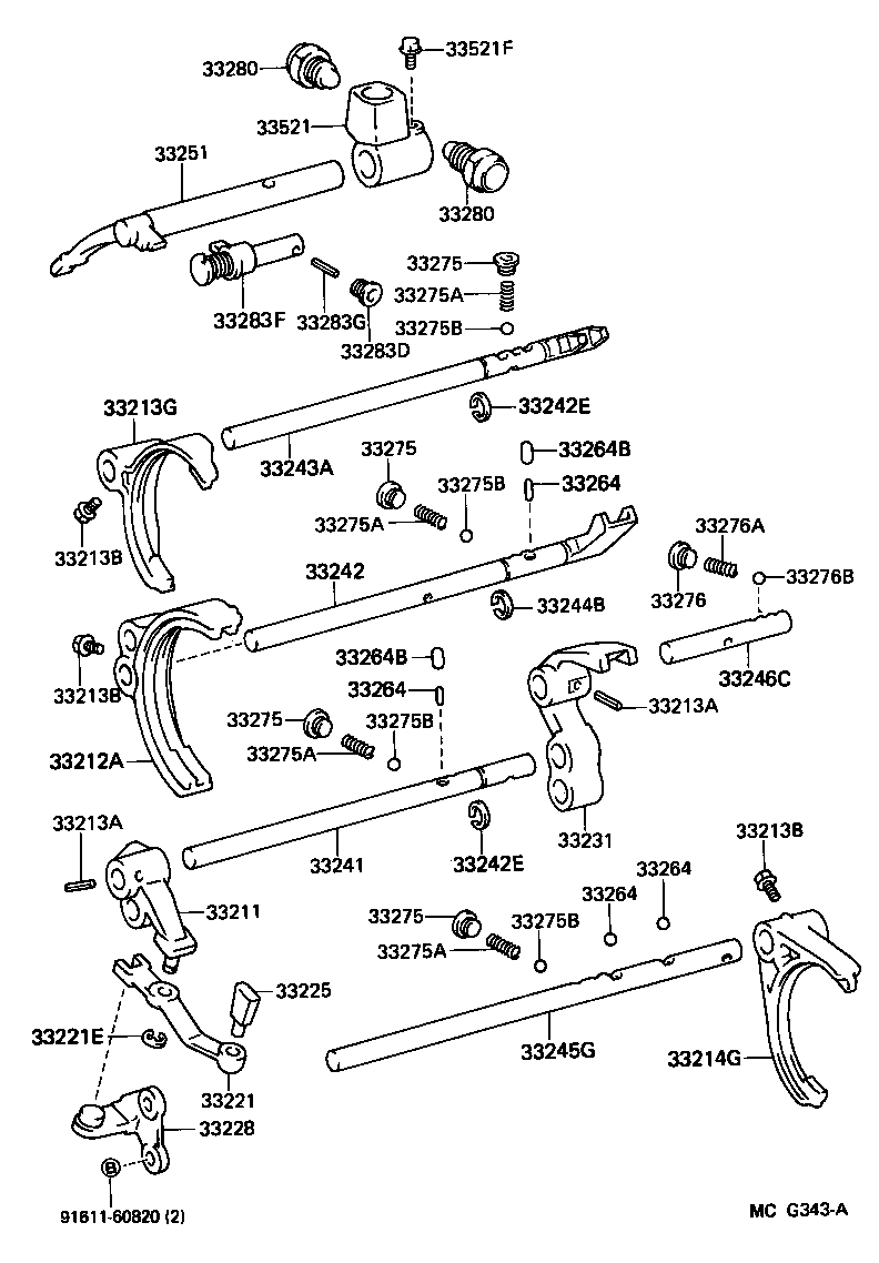 33280-35090 Pin Assy, Reverse Restrict Toyota | YoshiParts