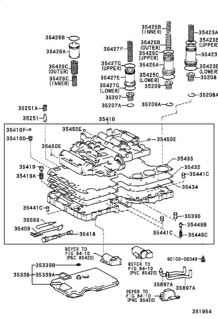 Colador de aceite del cuerpo de válvula