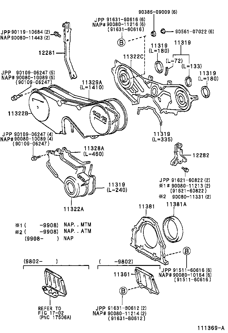 Timing Gear Cover & Rear End Plate