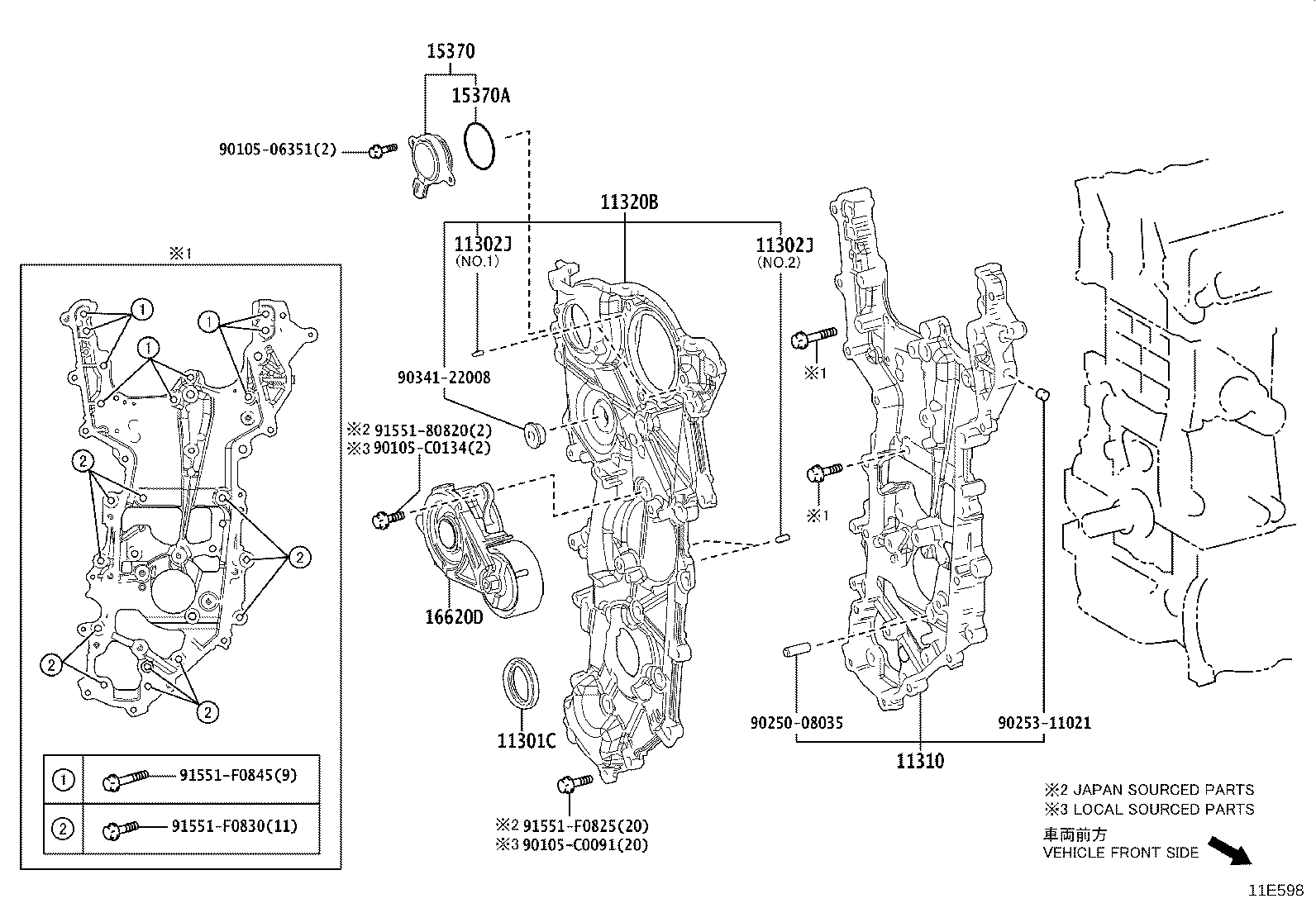 Timing Gear Cover & Rear End Plate