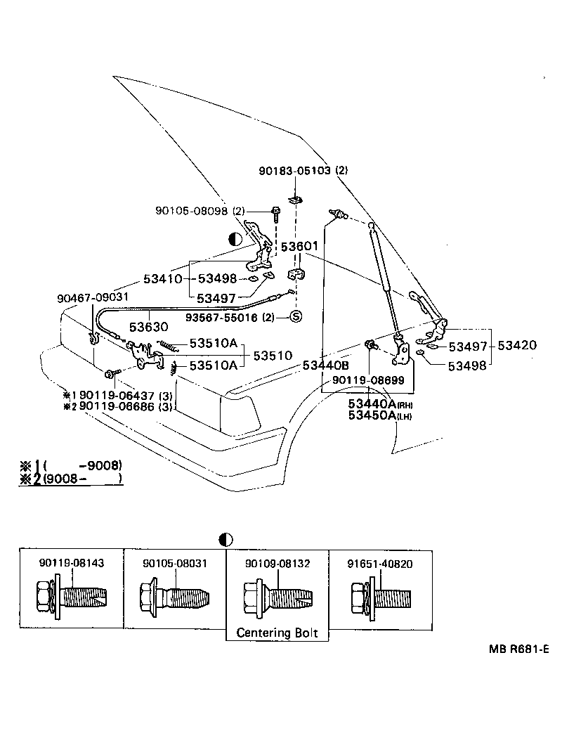 Hood Lock & Hinge