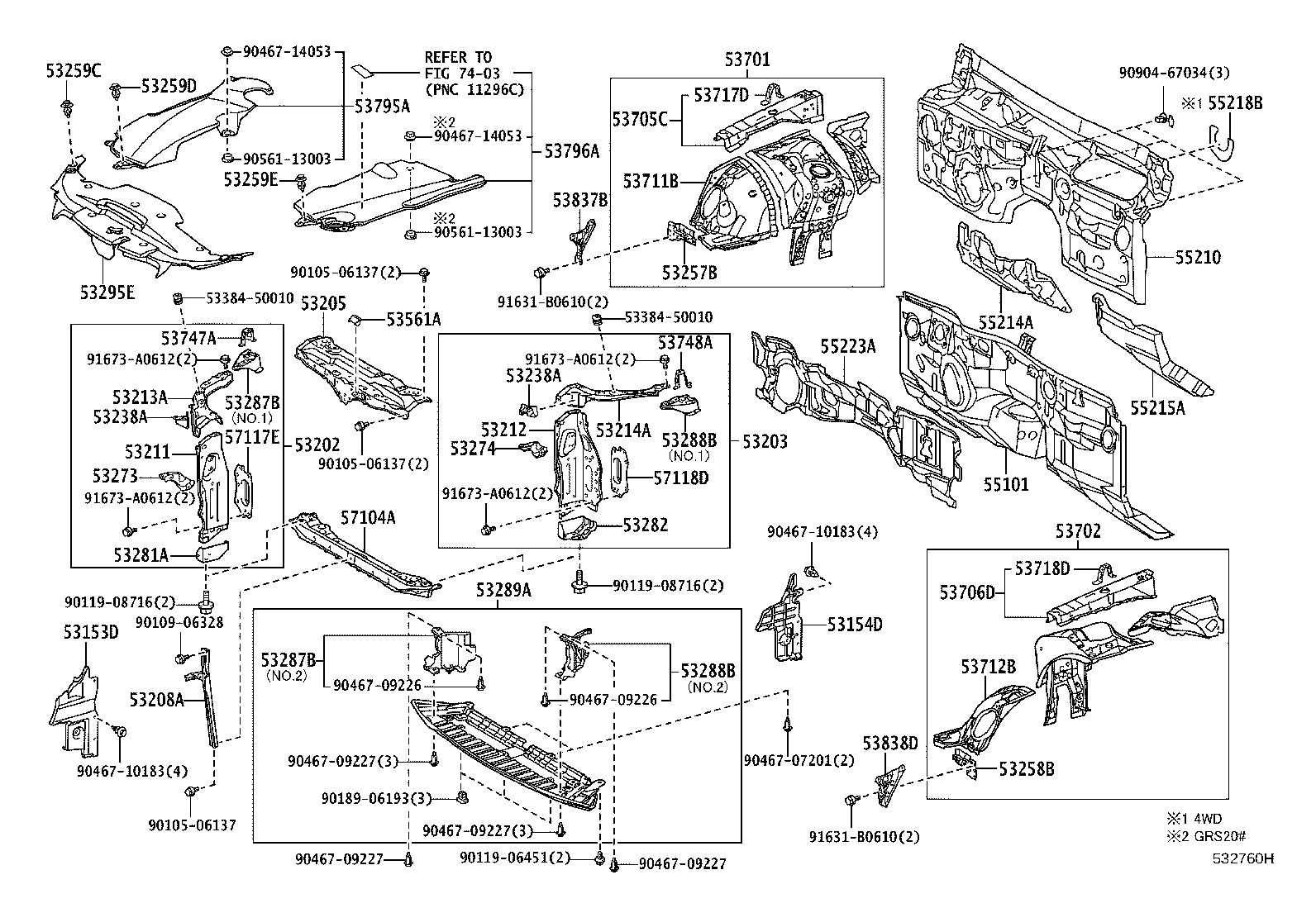 Front Fender Apron Dash Panel