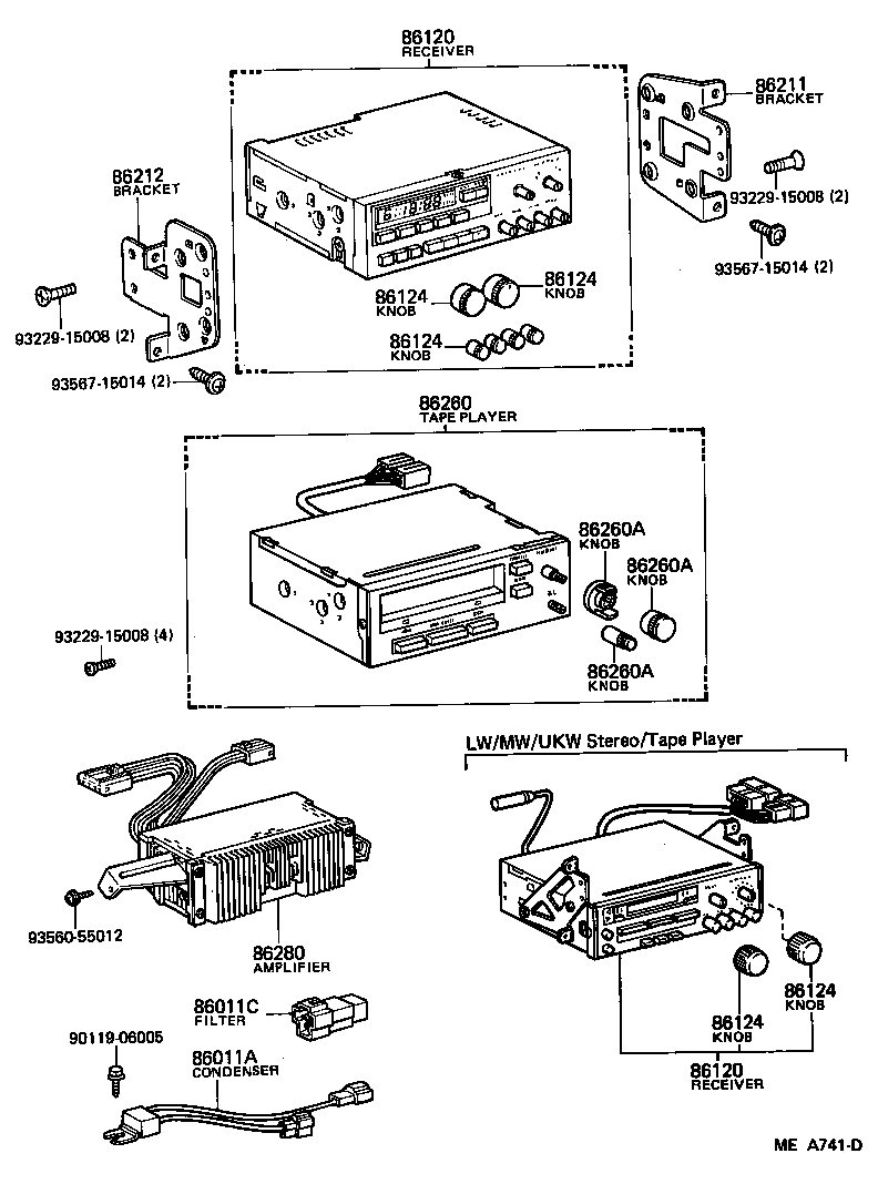 Receptor de Radio y amplificador y condensador