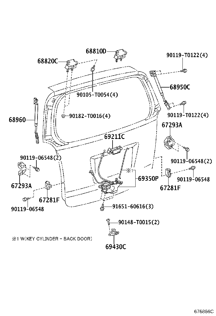 Back Door Lock Hinge