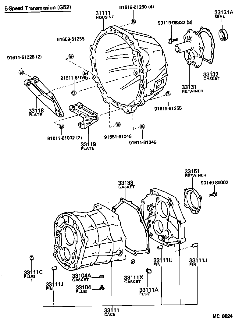 Clutch Housing + Transmission Case