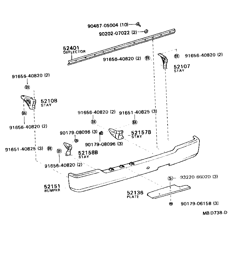 Rear Bumper & Bumper Stay