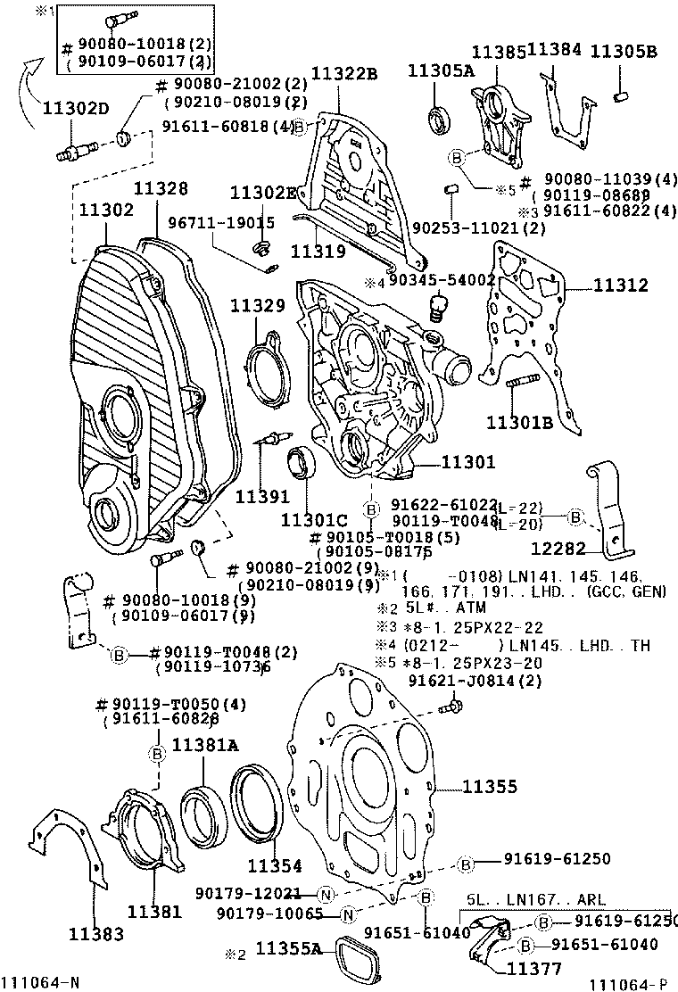 Timing Gear Cover & Rear End Plate