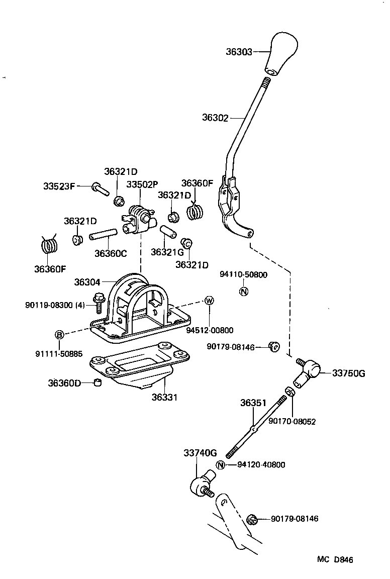 Transfer Lever & Shift Rod