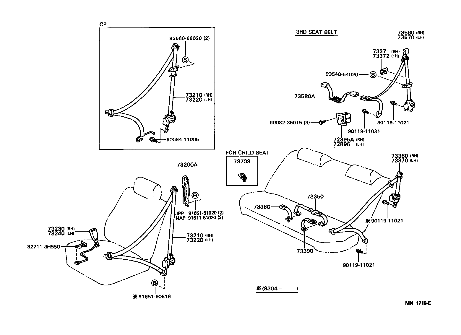 Seat Belt, Child Restraint Seat