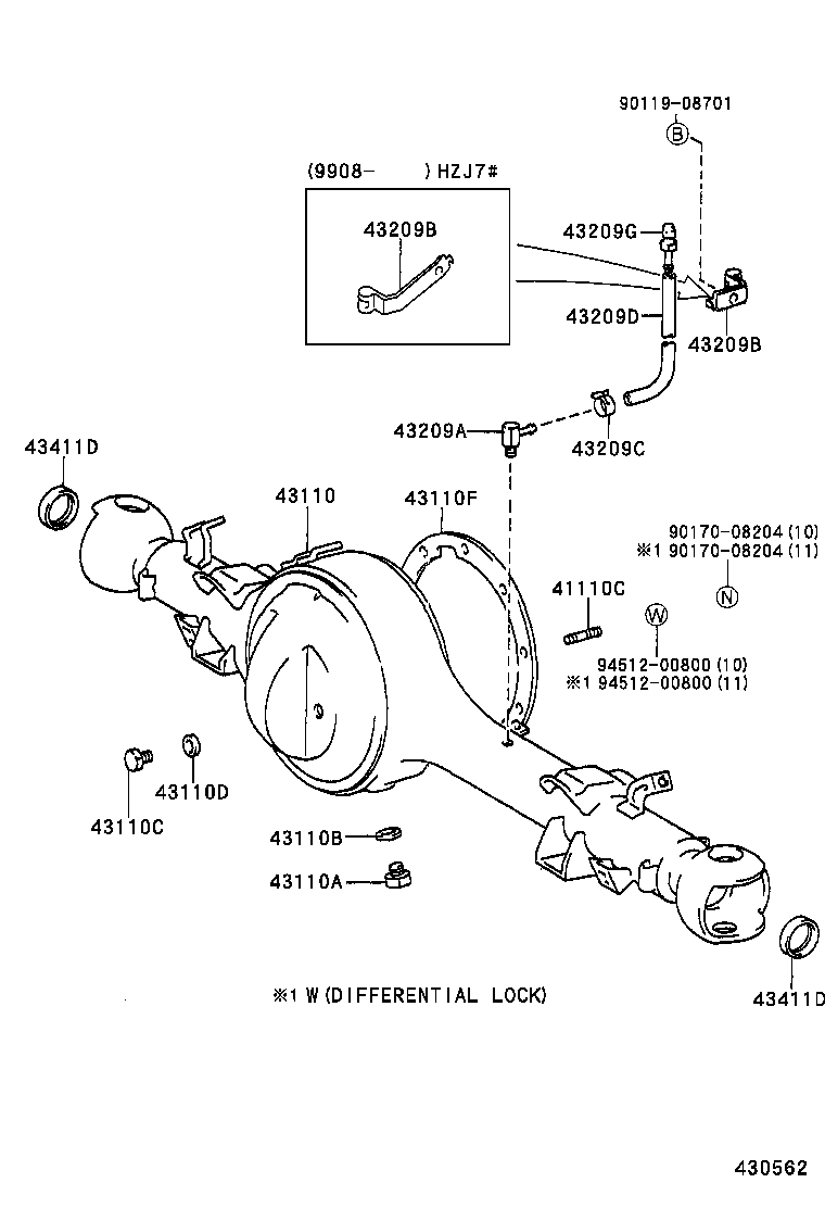 Front Axle Housing & Differential