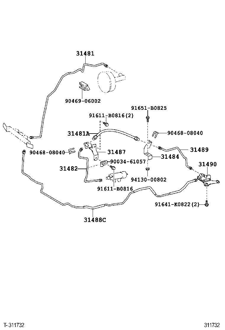Clutch Pedal Flexible Hose