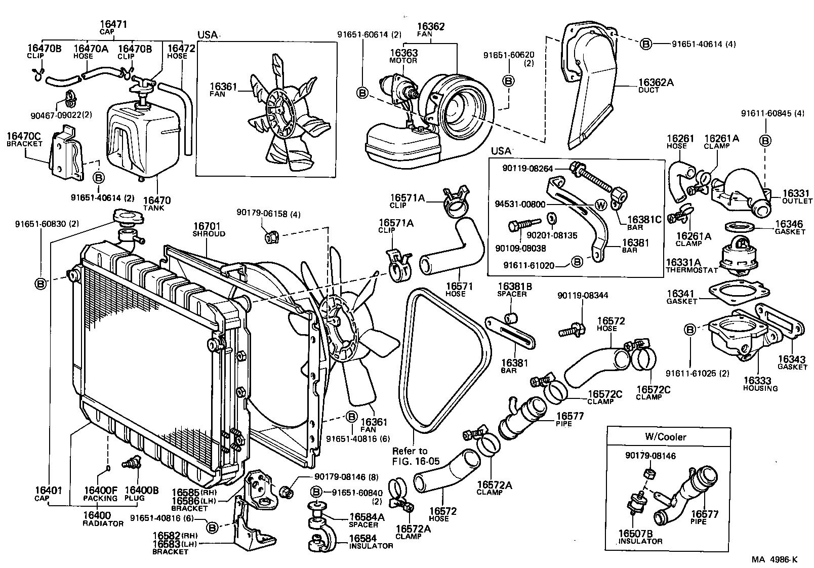 Radiator Water Outlet