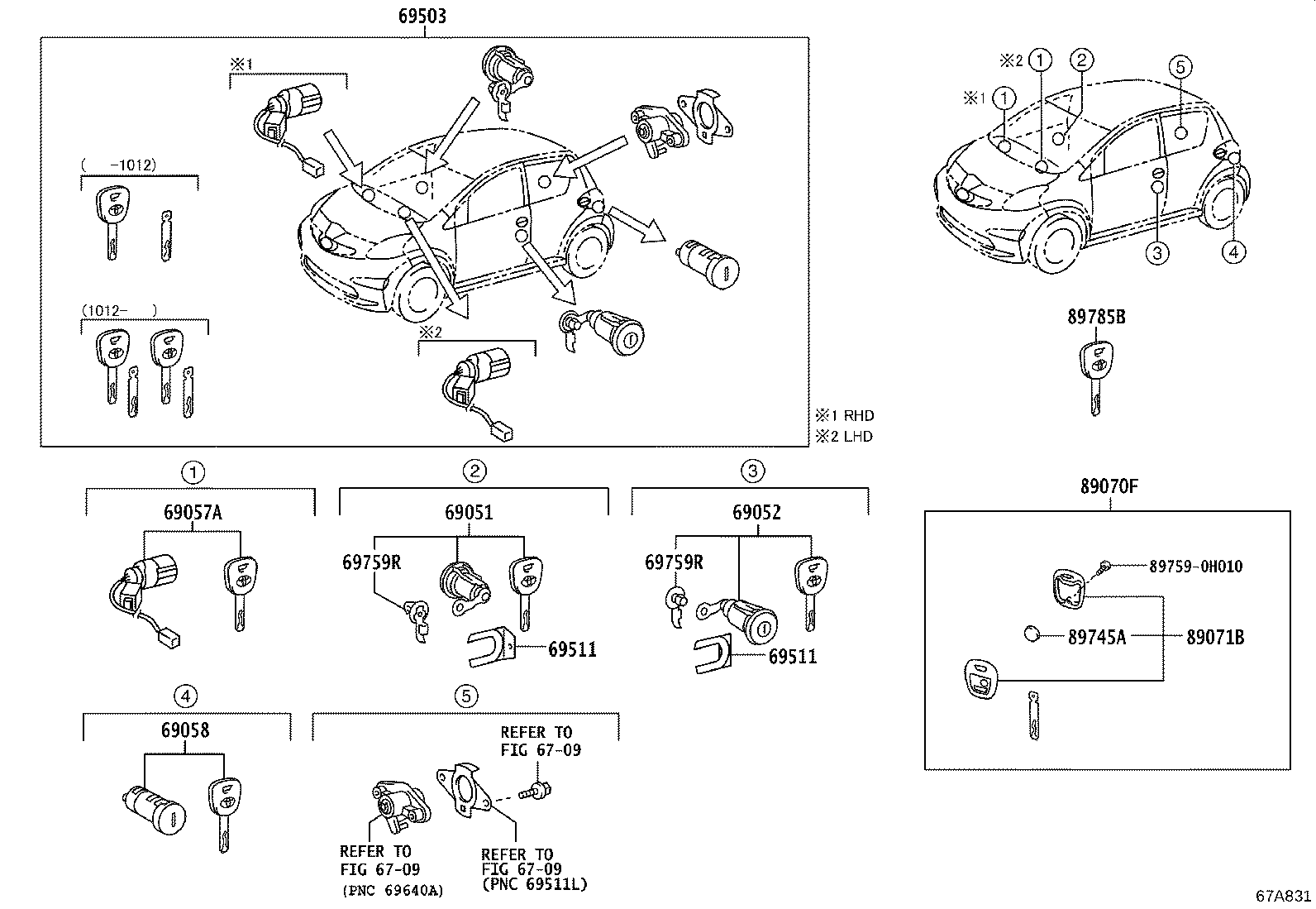 6975932100 Snap, Front Door Lock Cylinder Toyota YoshiParts