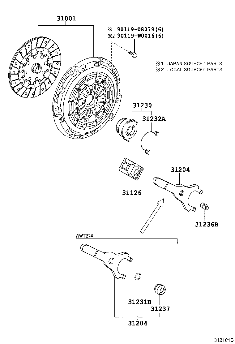 Clutch & Release Fork