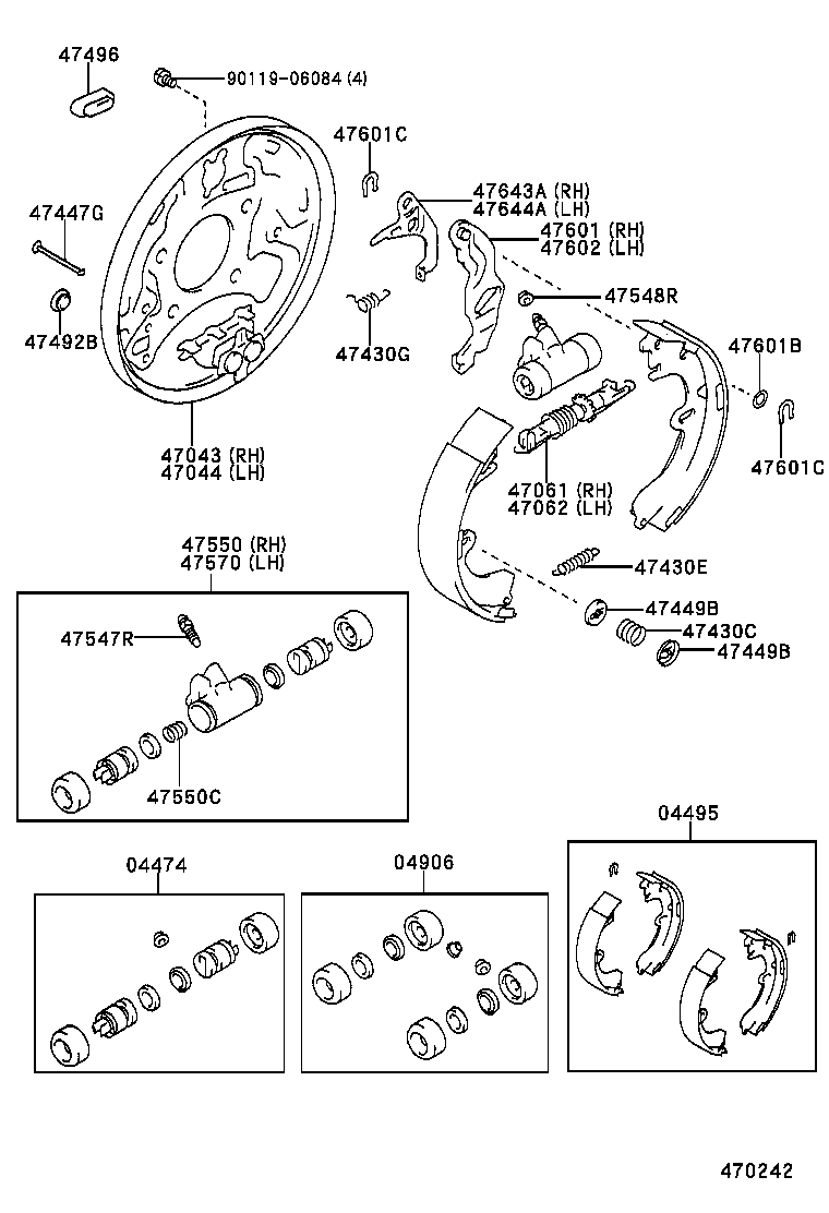 Rear Drum Brake Wheel Cylinder Backing Plate
