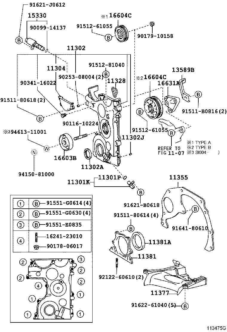 Timing Gear Cover & Rear End Plate
