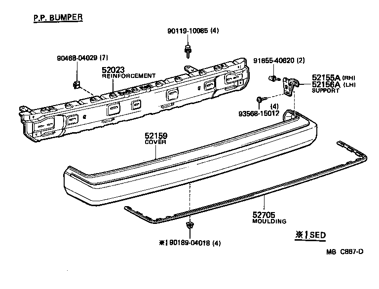 Rear Bumper & Bumper Stay