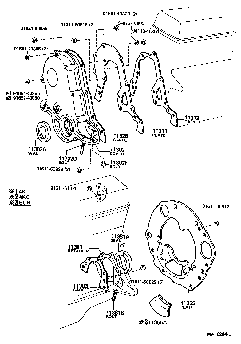 Timing Gear Cover & Rear End Plate