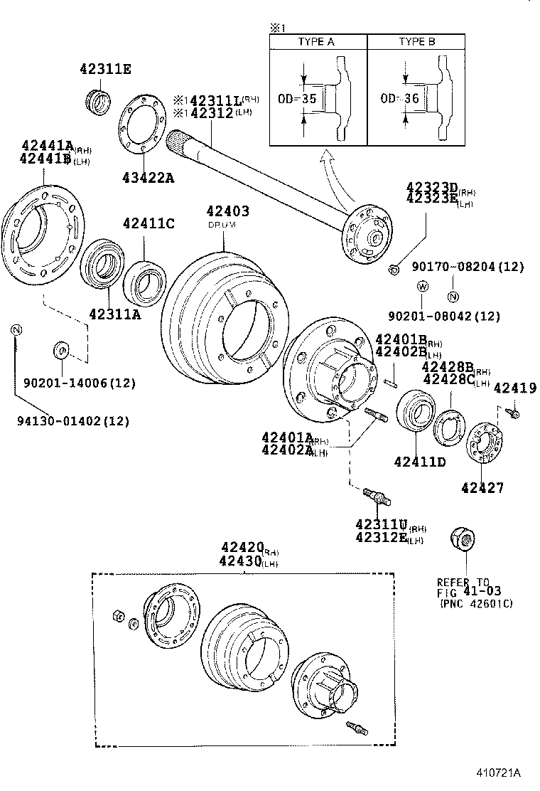 Rear Axle Shaft Hub