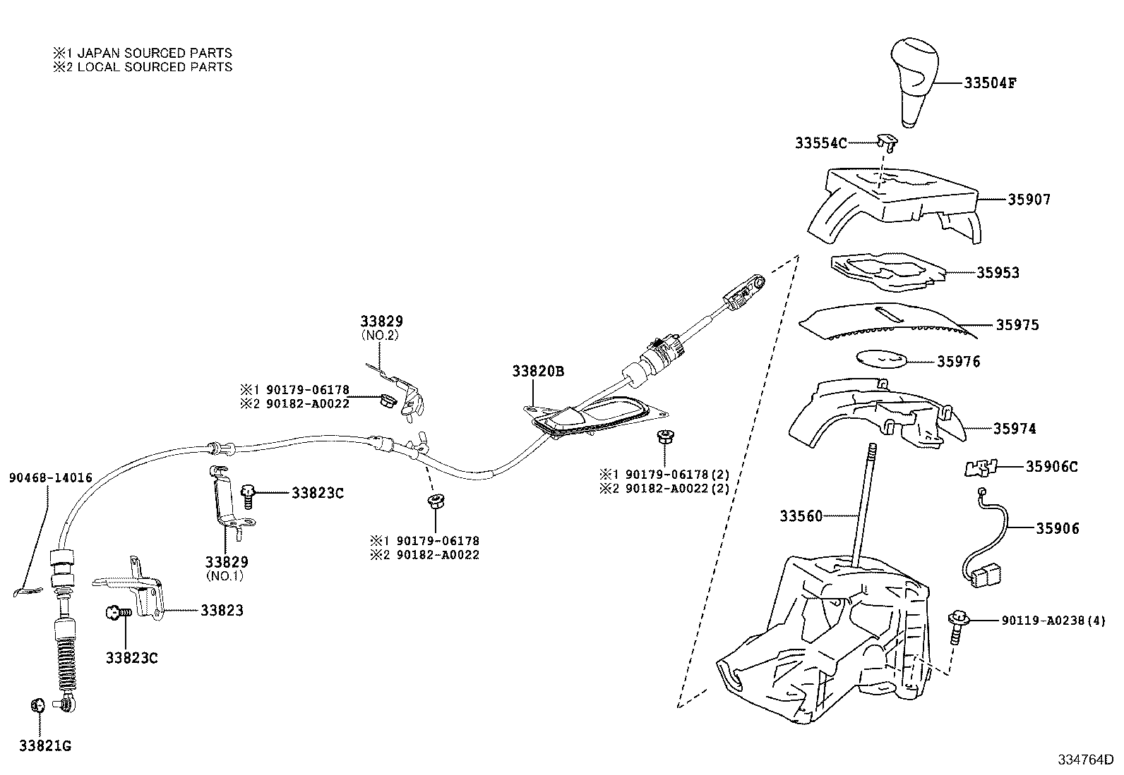 Shift Lever & Retainer
