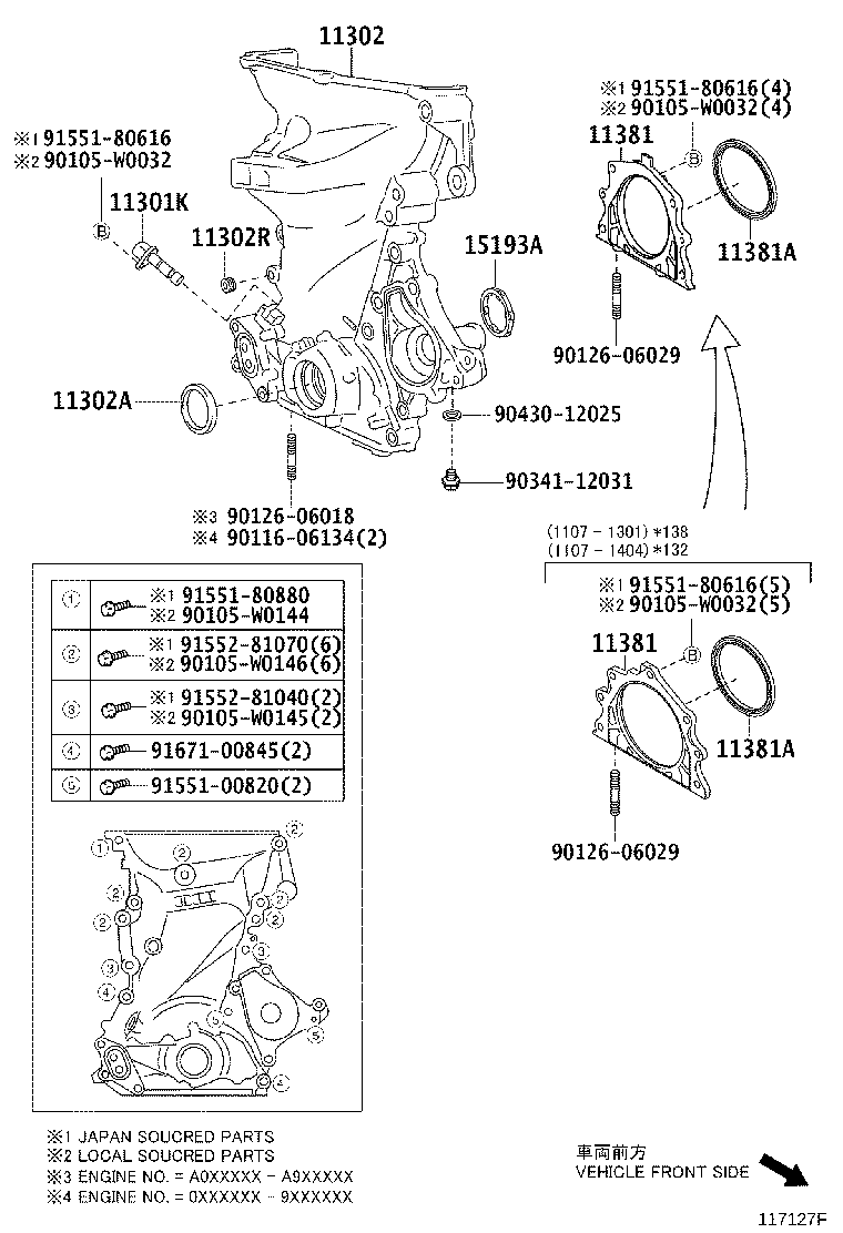 Timing Gear Cover & Rear End Plate