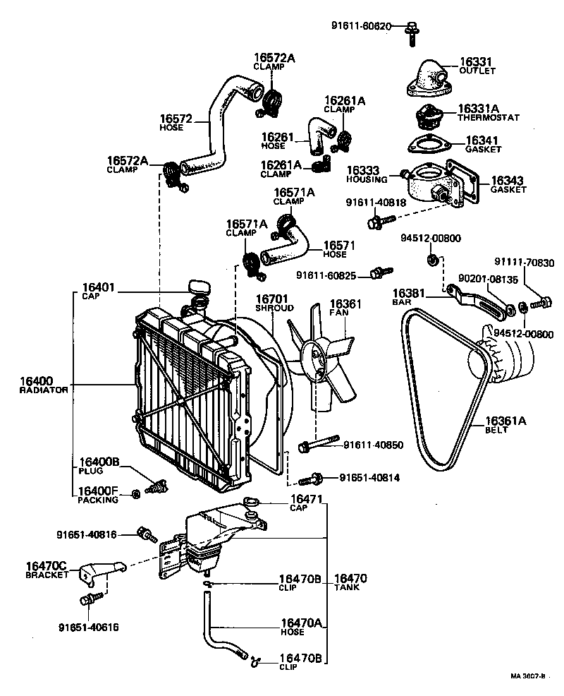 Radiator Water Outlet