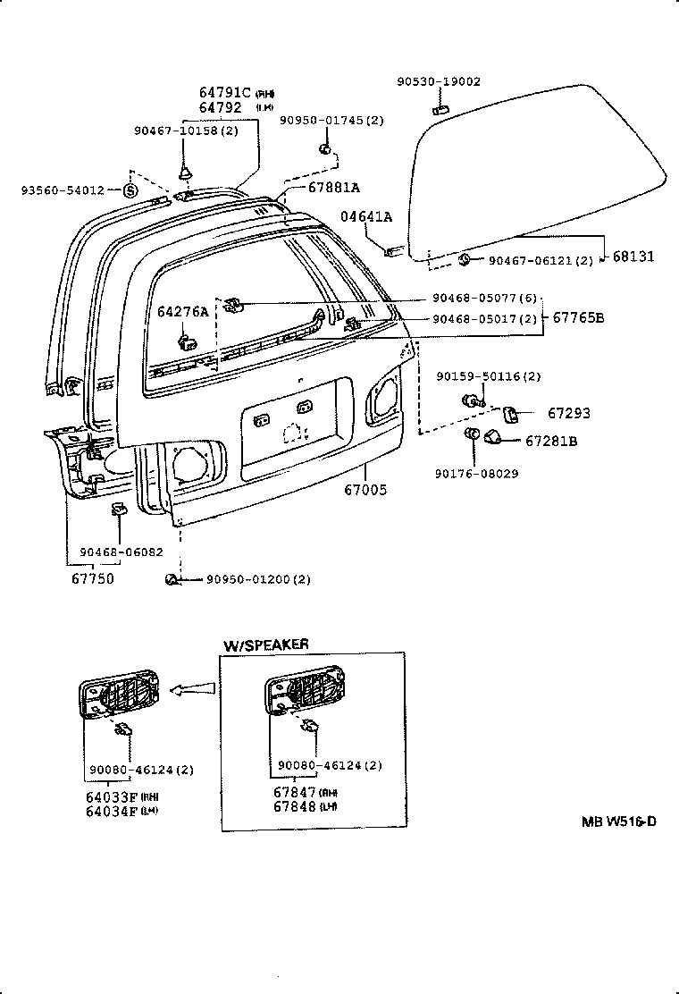 Back Door Panel Glass