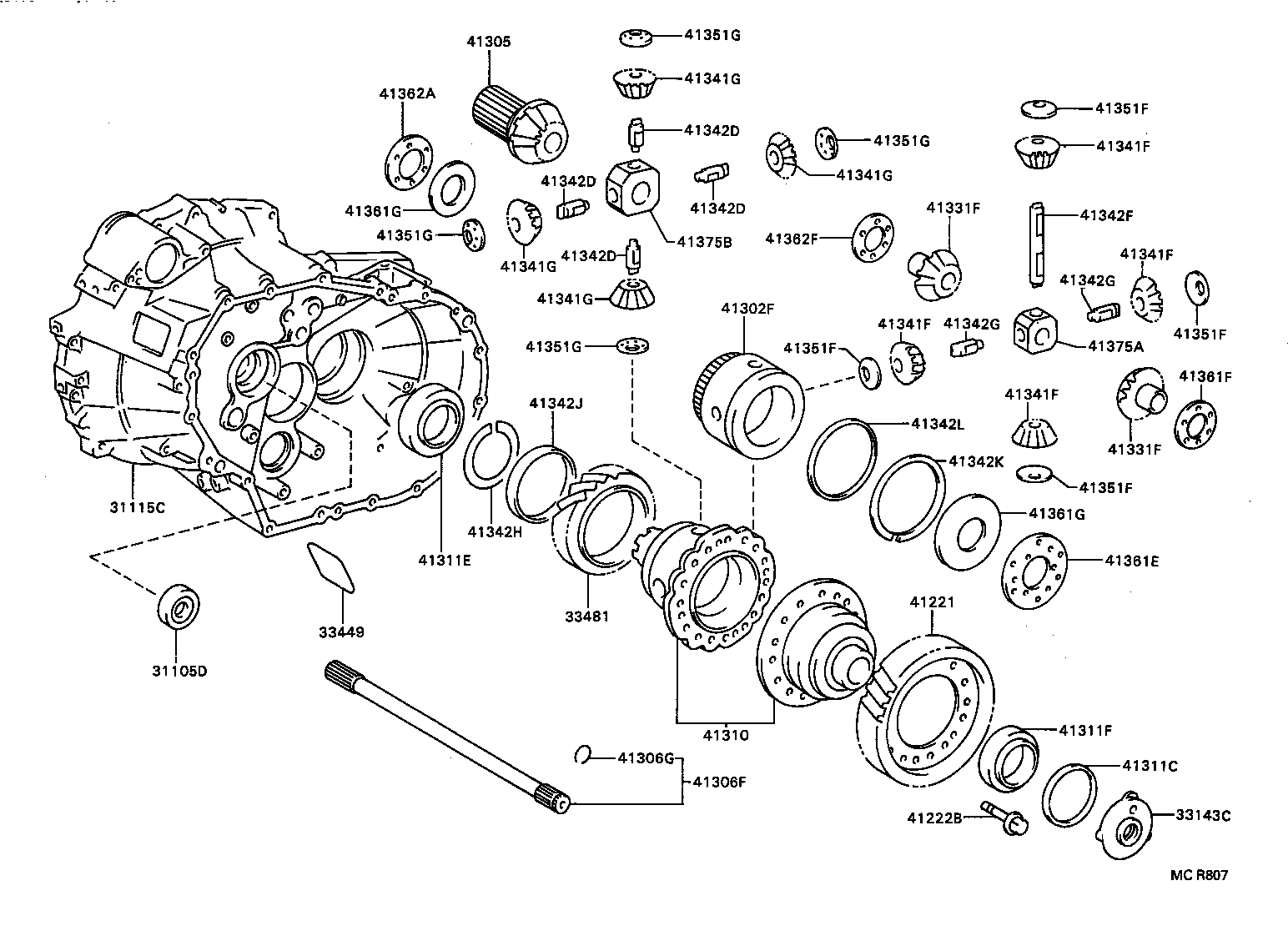 Front Axle Housing & Differential